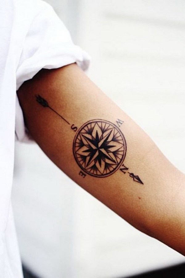 11-compass-tattoo-designs