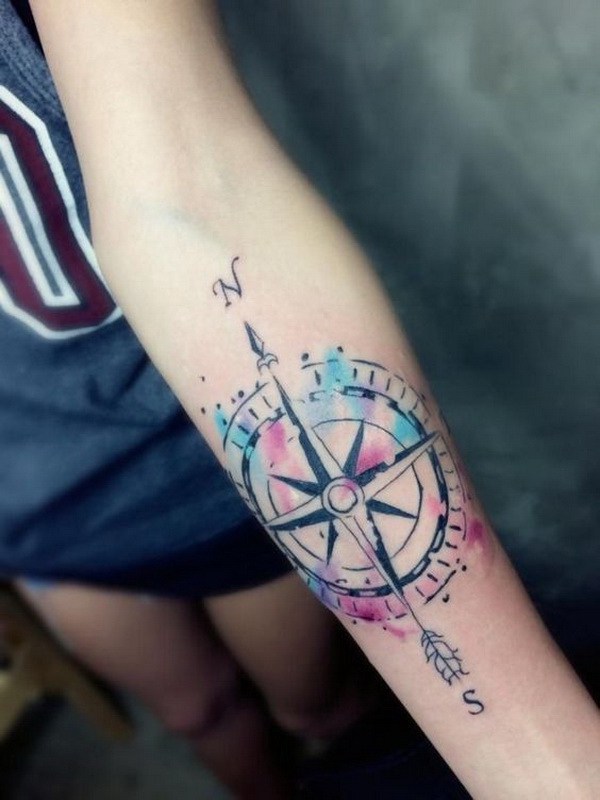 12-compass-tattoo-designs