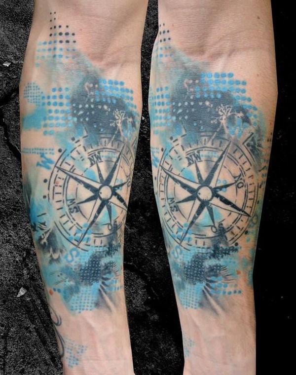16-compass-tattoo-designs
