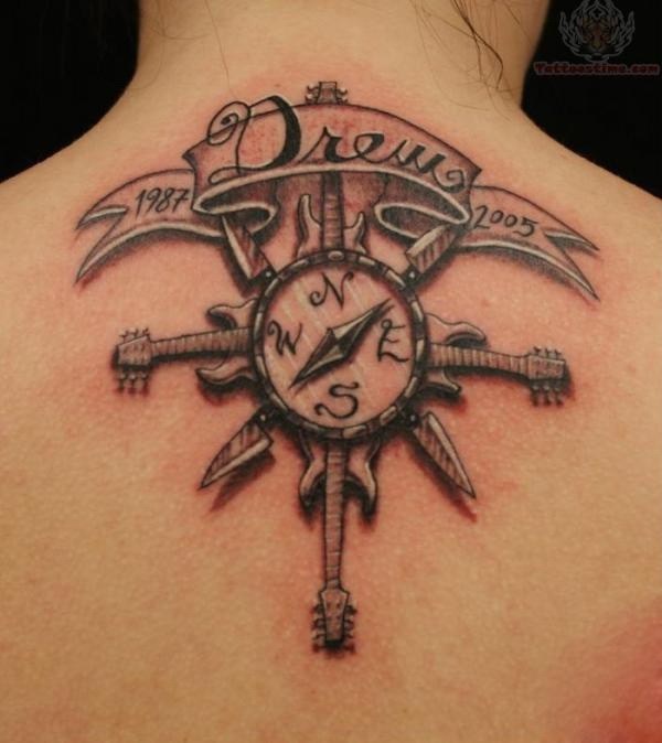 18-compass-tattoo-designs