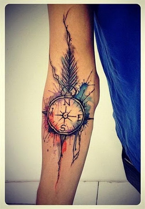 21-compass-tattoo-designs