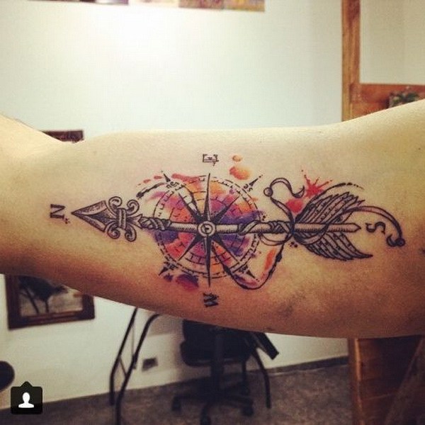 7-compass-tattoo-designs