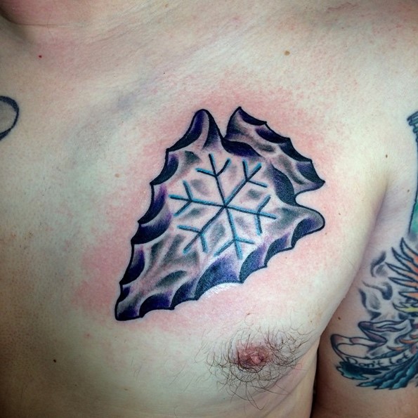 arrowhead-tattoo-engraved-with-a-snowflake