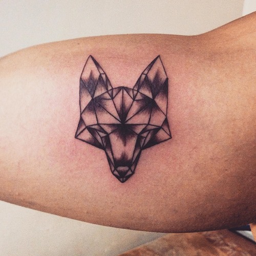 black-and-grey-small-geometric-head-fox-tattoo