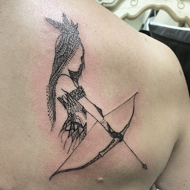 bow-and-arrow-hunter-tattoo