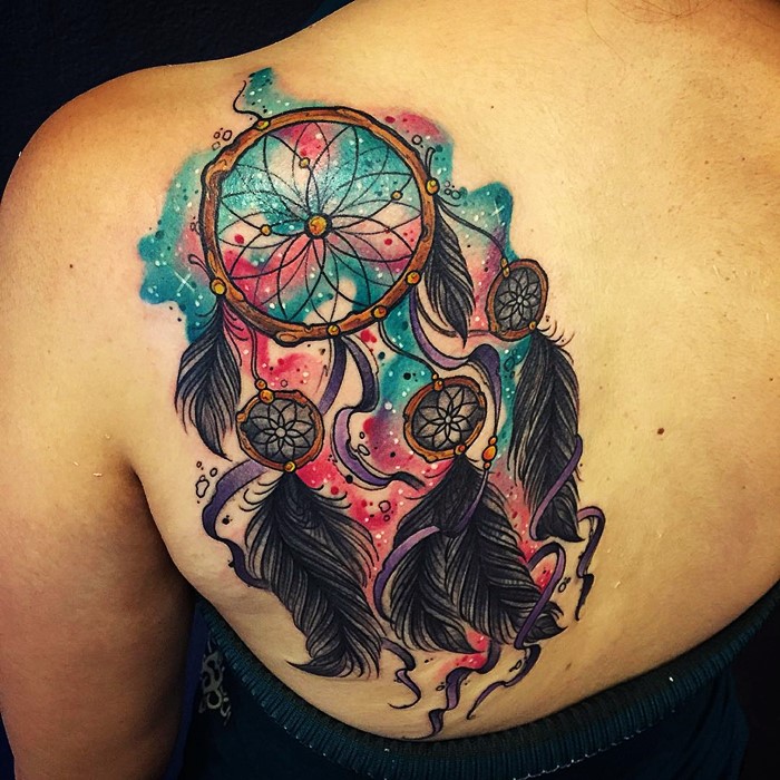 colorful-dream-catcher-tattoo-22