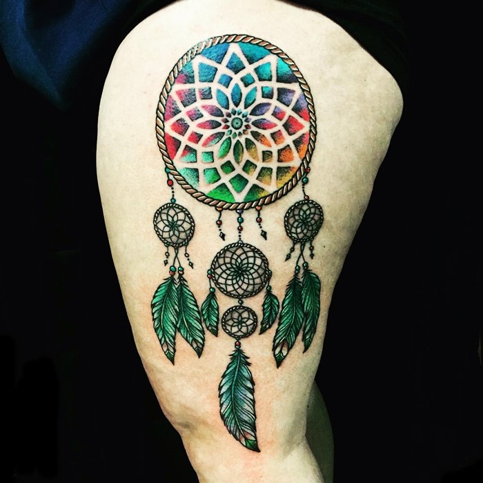 colorful-dream-catcher-tattoo-23