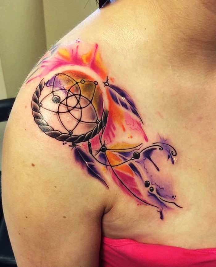 colorful-dream-catcher-tattoo-26