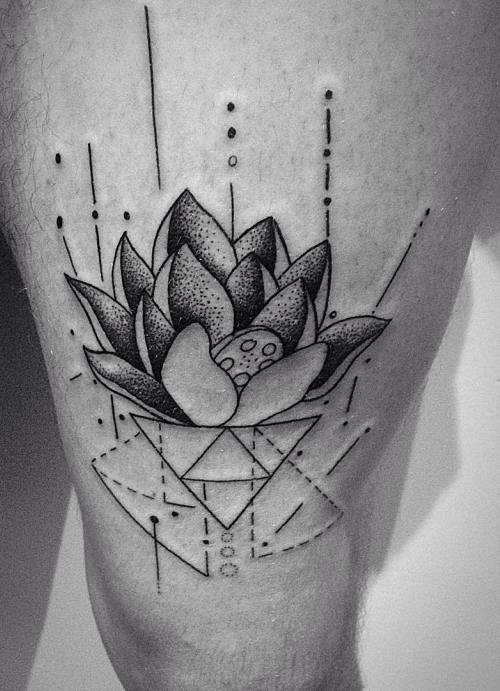 geometric-lotus-flower-tattoo