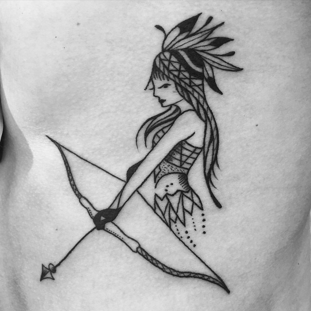 holding-bow-and-arrow-tattoo