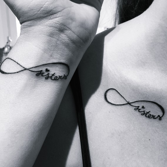 infinity-sisters-tattoos-on-wrist