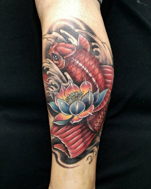 lotus-flower-tattoo-with-koi-fish