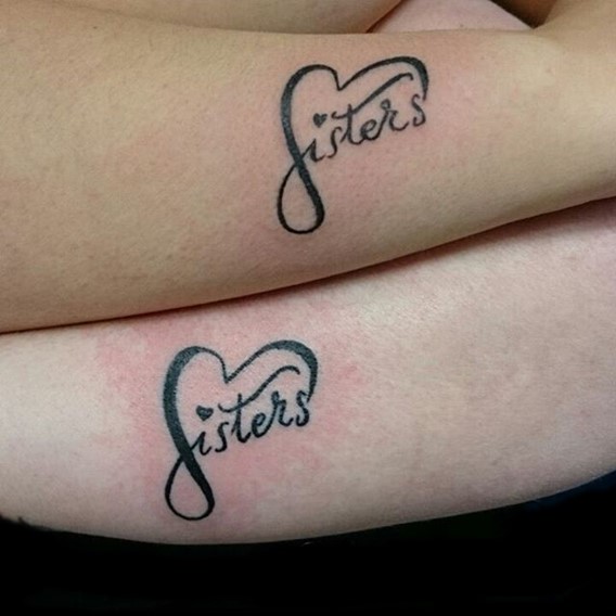 matching-heart-infinity-sisters-tattoos