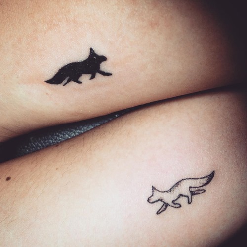 matching-tiny-fox-tattoo-designs