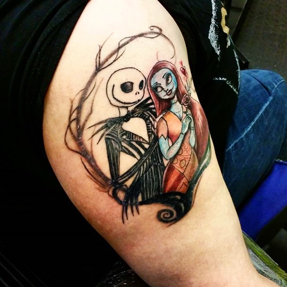 nightmare-before-christmas-arm-tattoo