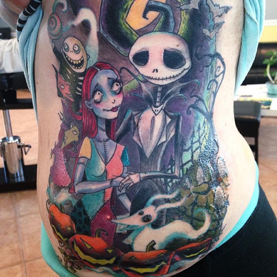 nightmare-before-christmas-back-tattoos