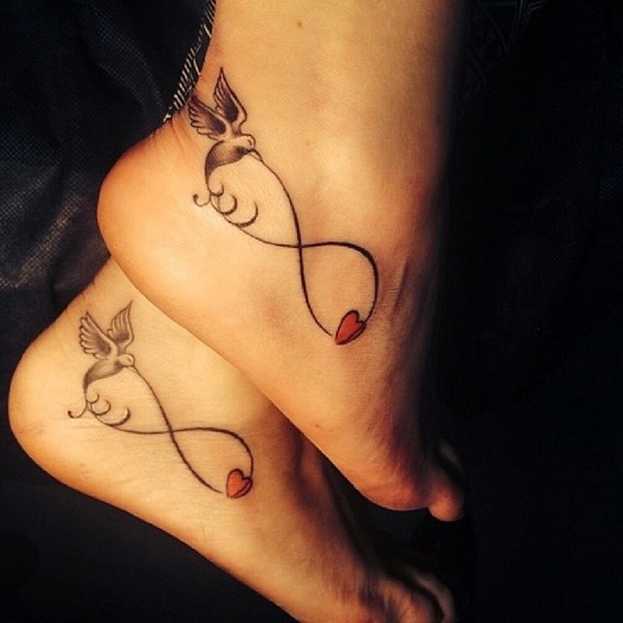 sister-infinity-tattoo-on-ankle