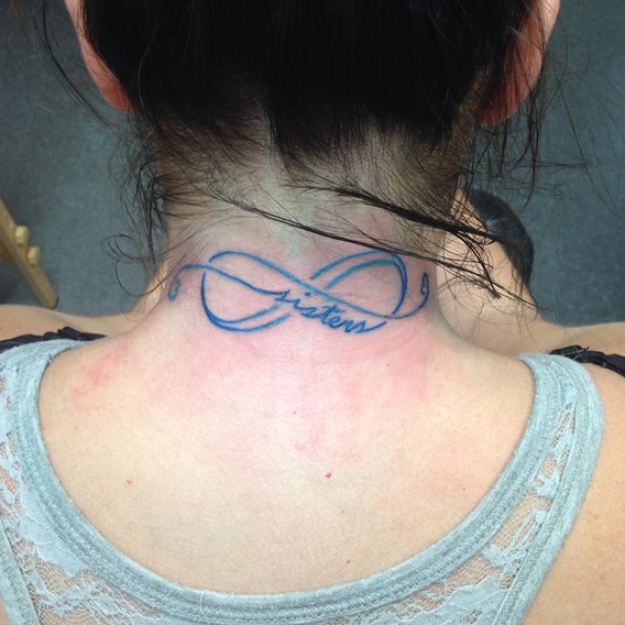 sister-infinity-tattoo-on-back-of-neck
