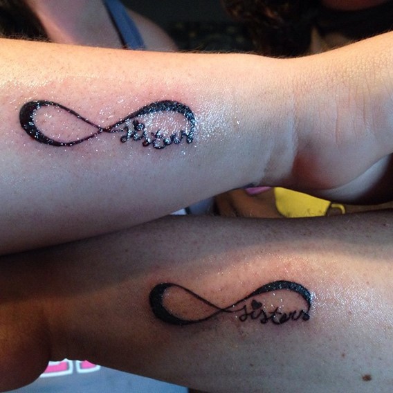 sisters-infinity-tattoo-forearm