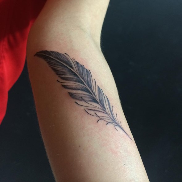 small-eagle-feather-tattoo-on-arm