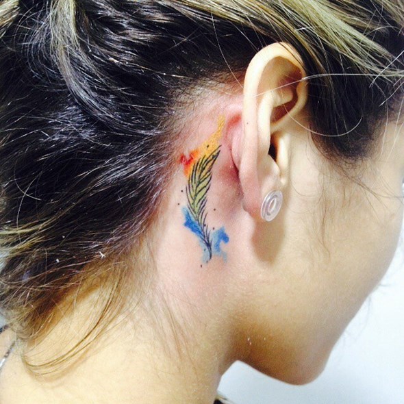 small-feather-tattoo-behind-the-ear