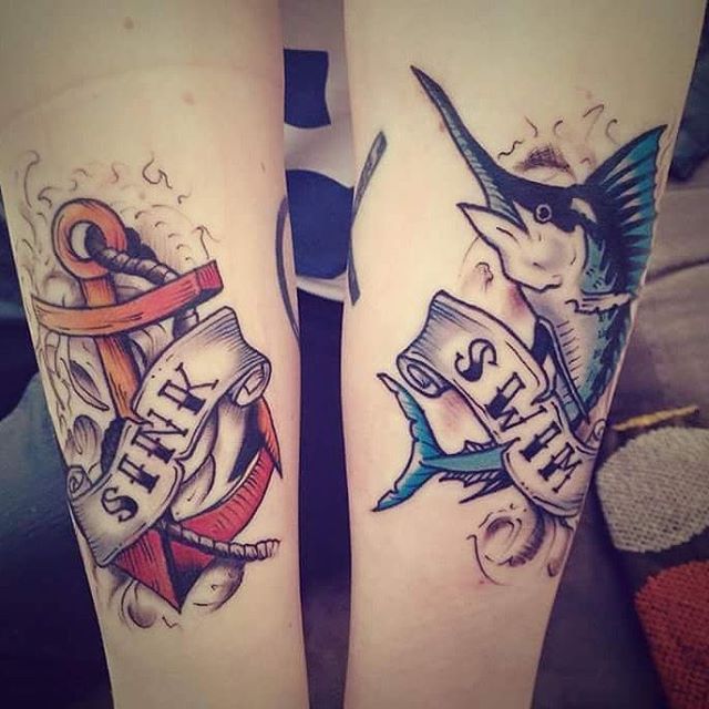 sword-fish-and-anchor-tattoos-forearm