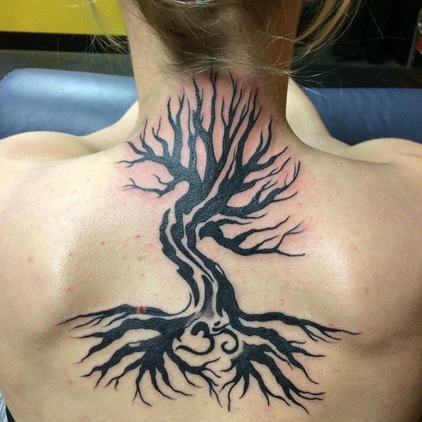 tree-ohm-symbol-tattoos-on-back