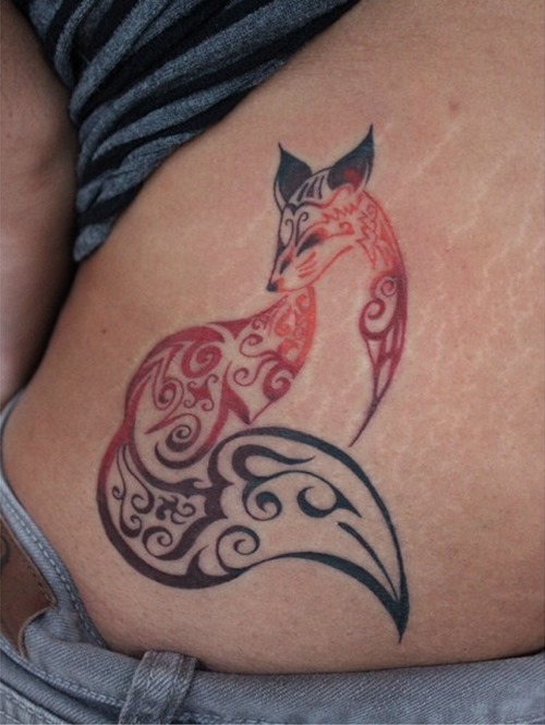 tribal-fox-tattoo-designs-on-lower-back