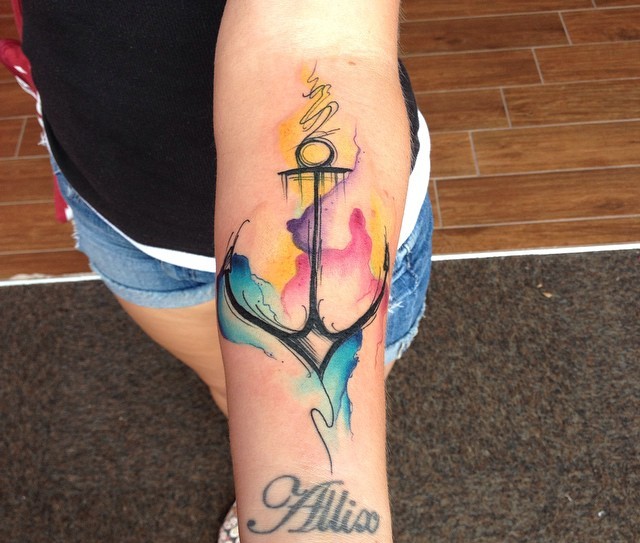 water-color-anchor-tattoo-ideas