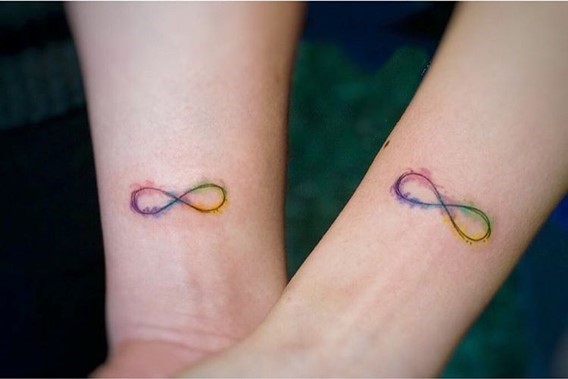 watercolor-sister-infinity-tattoo
