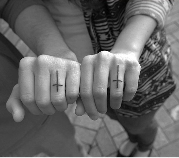 wedding-band-matching-cross-tattoos