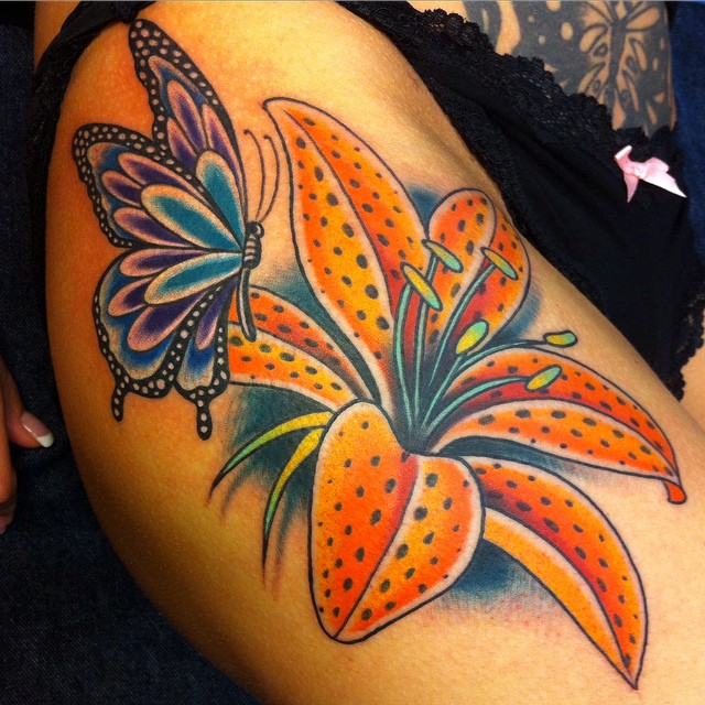 awesome-butterfly-tattoos-with-flower