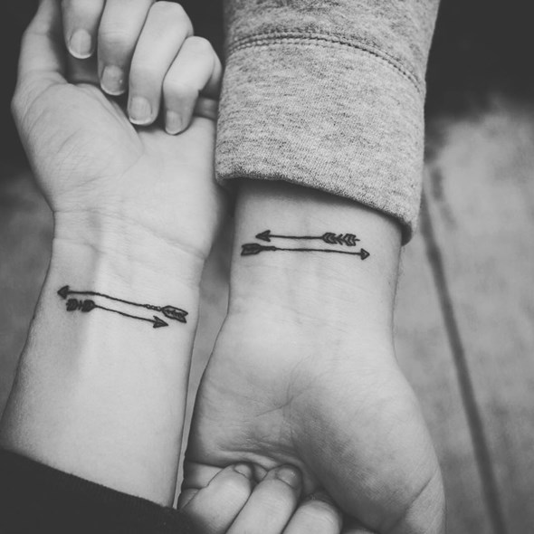 brother-and-sister-arrow-wrist-tattoo