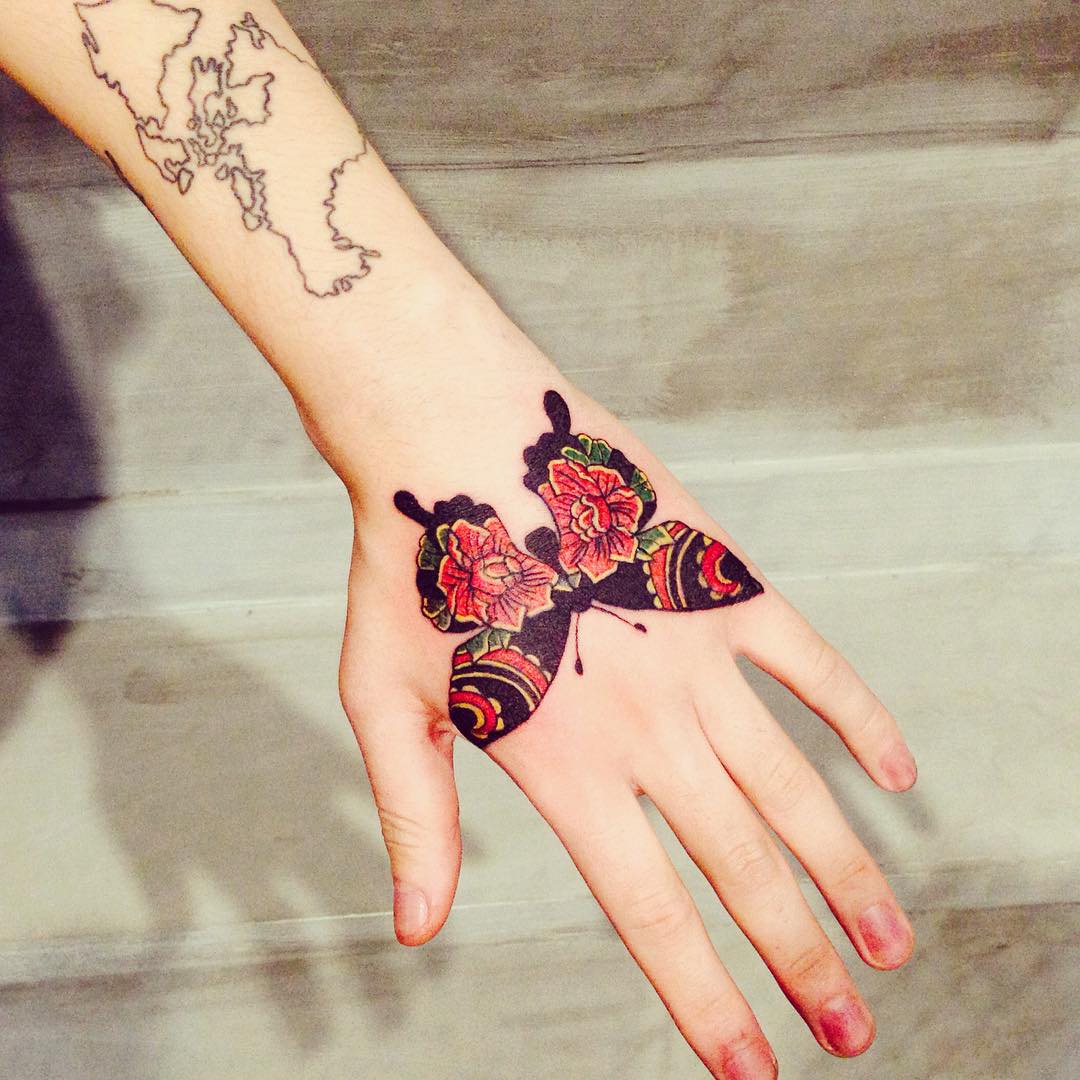 butterfly-floral-printed-tattoos