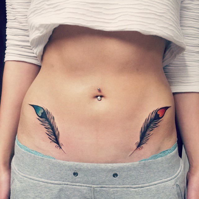 beautiful-feather-tattoos-for-women