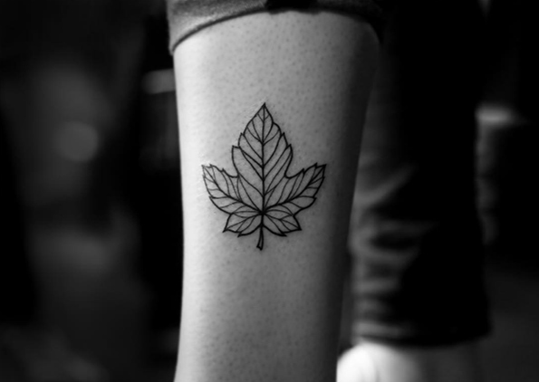 blackwork-leaf-tattoo