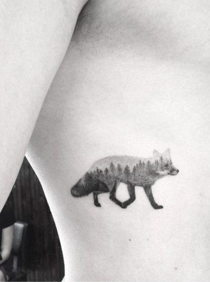 fox-landscape-tattoo