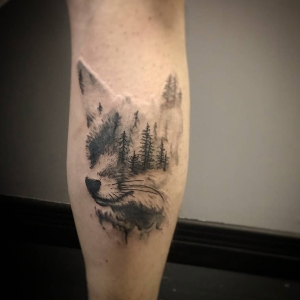 landscape-fox-tattoo