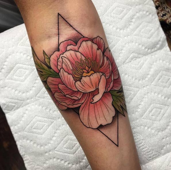 pink-flower-tattoo