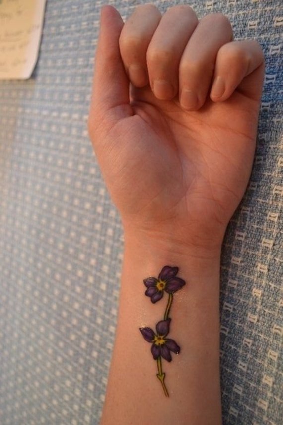 violet-flower-tattoo