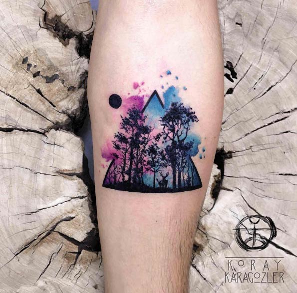 watercolor-forest-tattoo