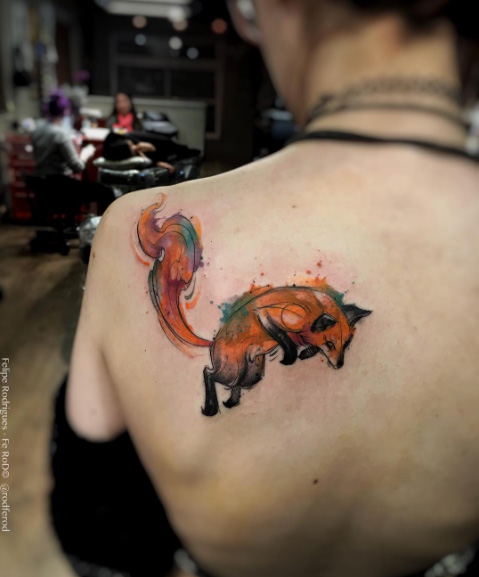 watercolor-fox-tattoo