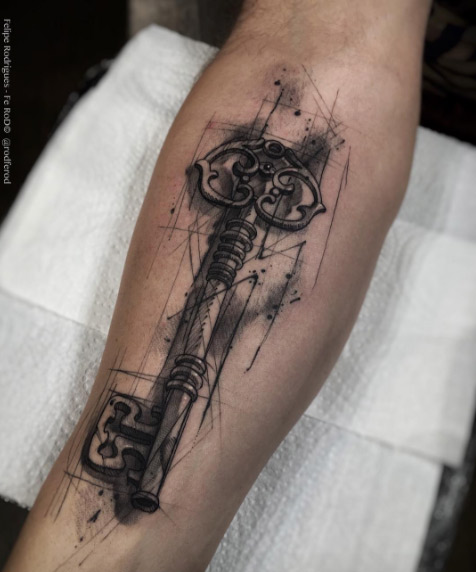 watercolor-skeleton-key-tattoo