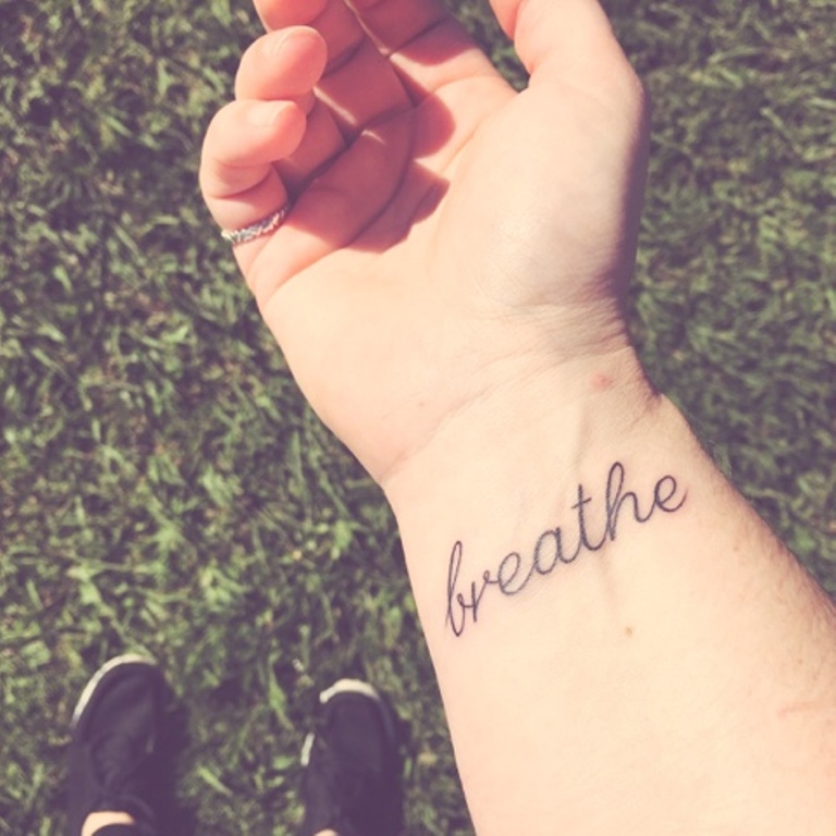 breathe-lettering-words-tattoo-on-wrist-wt120