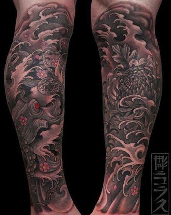 japanese-style-calf-tattoo-21