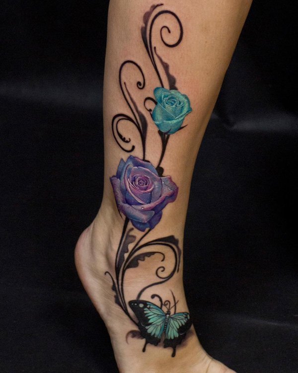 rose-and-butterfly-calf-tattoo-37