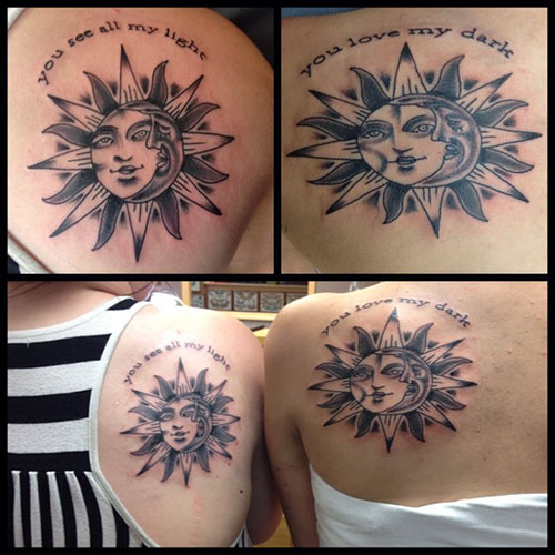 sisters-sun-and-moon-tattoos