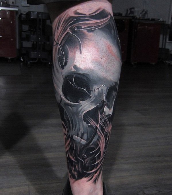 skull-calf-tattoo-35