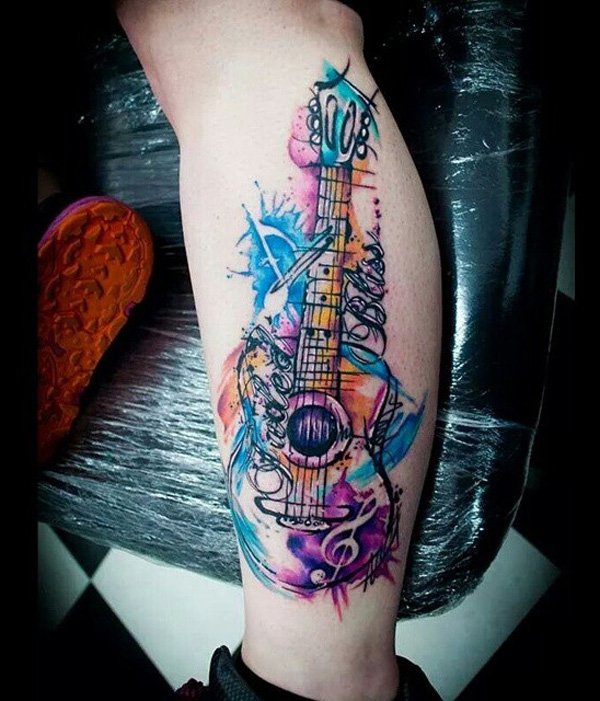 watercolor-music-calf-tattoo-9