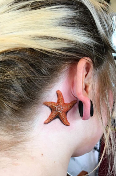 behind-the-ear-starfish-tattoo